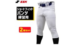 野球 SSK エスエスケイ 限定 野球 ユニフォームパンツ ズボン 練習着 スペア ショート フィット 2枚セット PUP005S-2