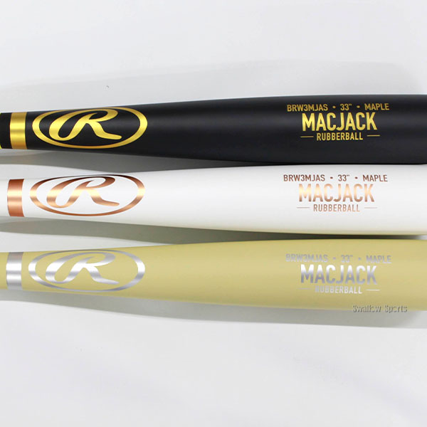 ローリングス(Rawlings) 野球 バット 軟式用 MAC JACK（軟式メイプル 中国製）木製 BRW3MJAS マットブラック サイ
