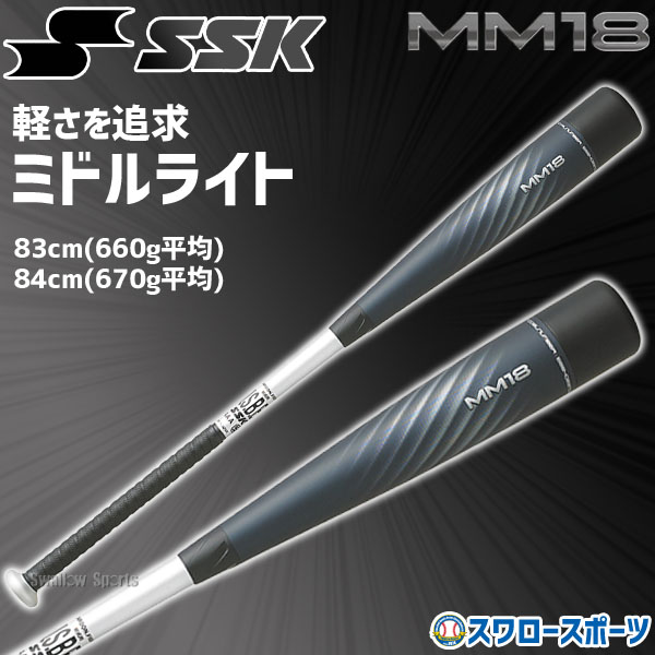 野球 バット 軟式 SSK MM18 エスエスケイ ミドルライト ミドルバランス