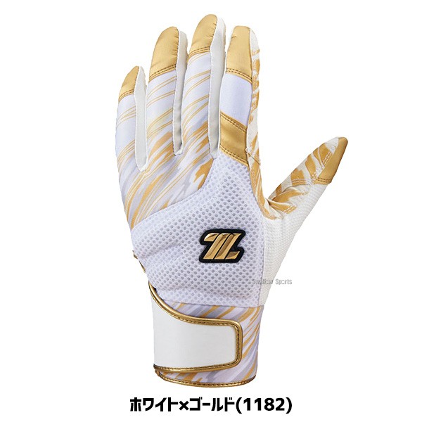 野球 ゼット 限定 バッティンググローブ 手袋 両手用 指先ニット構造 シングルベルト BG18513A ZETT